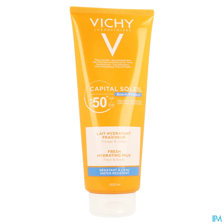 packshot van Vichy Capital Soleil Onzichtbare Hydraterende Beschermende Melk SPF 50+ 300 ml