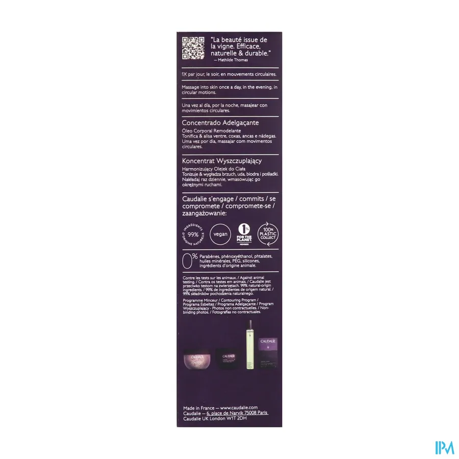 packshot van Caudalie Vinosculpt Afslankend Concentraat 75 ml