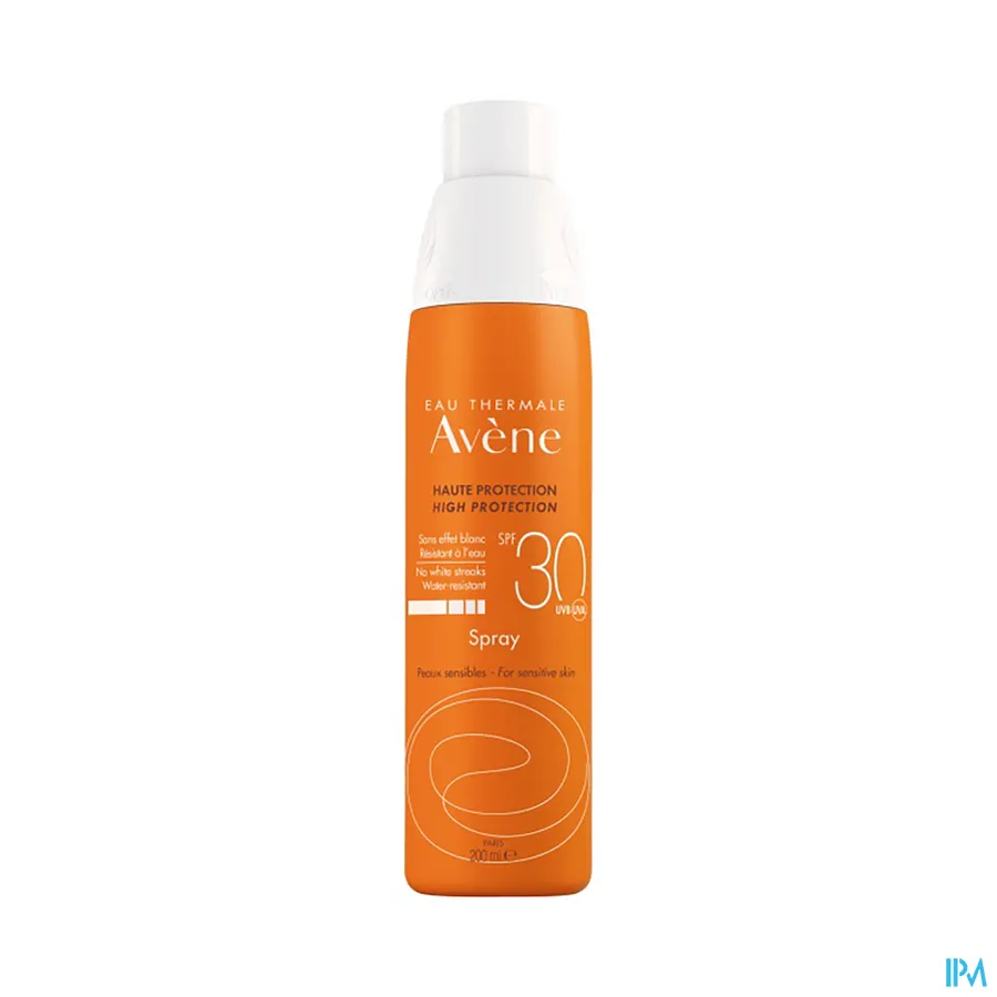 productshot van Avène Waterbestendige Zonnespray met SPF 30 zonder Wit Effect 200 ml