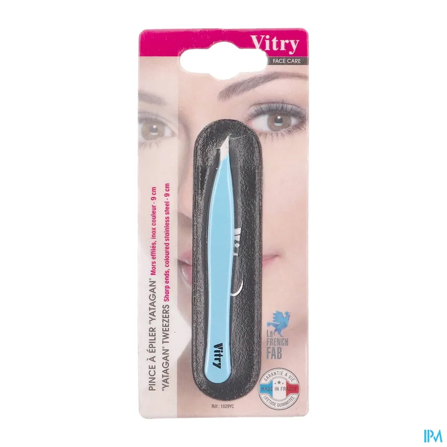 packshot van Vitry Epileerpincet met Schuine Ultrafijne Top Gekleurd