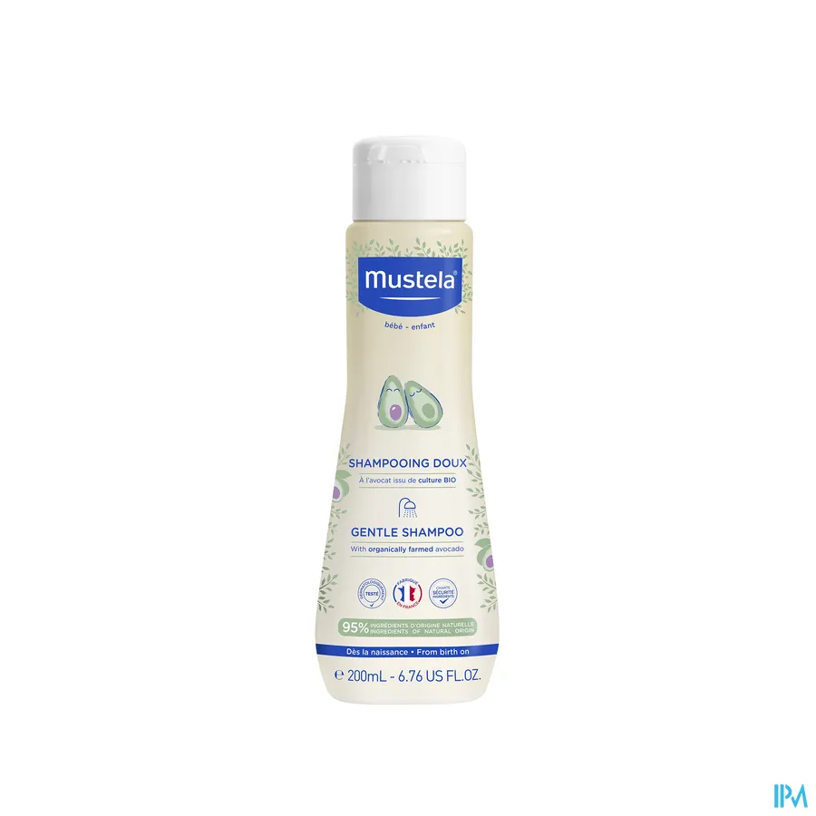 packshot van Mustela Baby en Kind Zachte Shampoo voor Normale Huid Flacon 200 ml