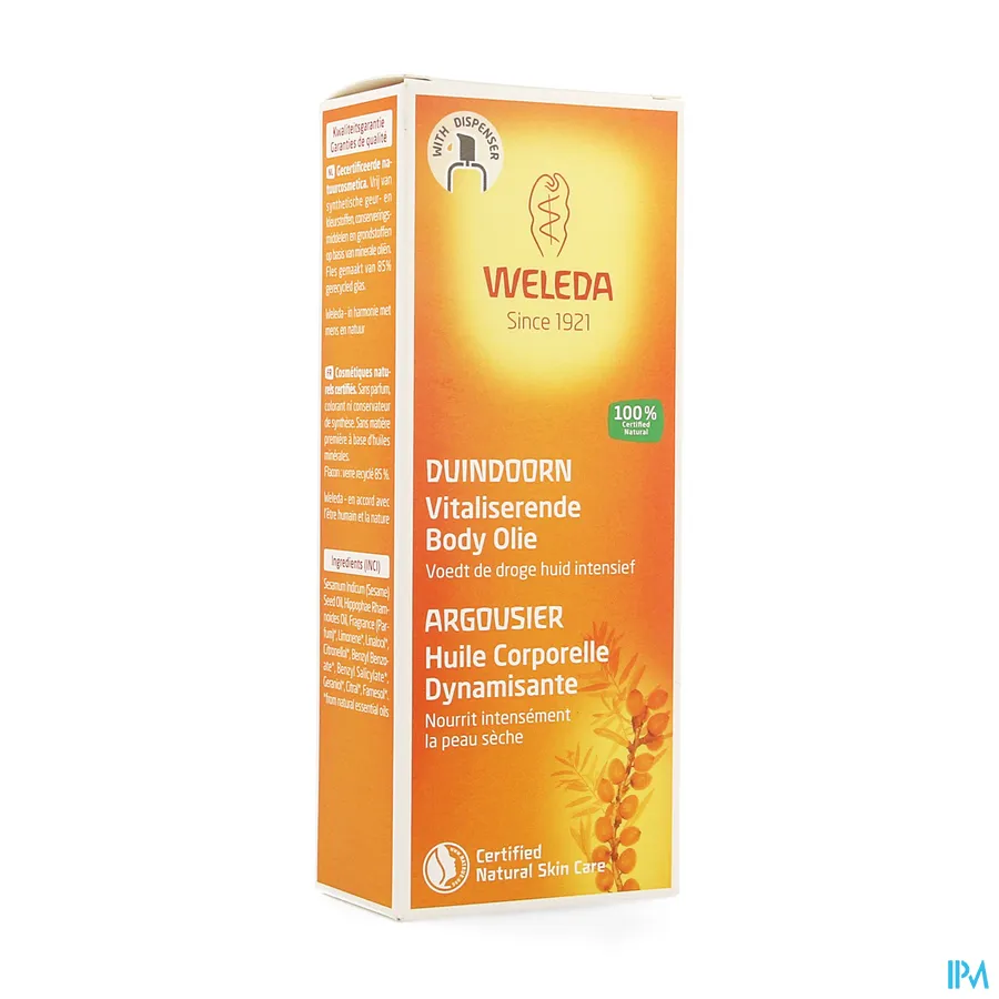 packshot van Weleda Vitaliserende Duindoornolie 100 ml