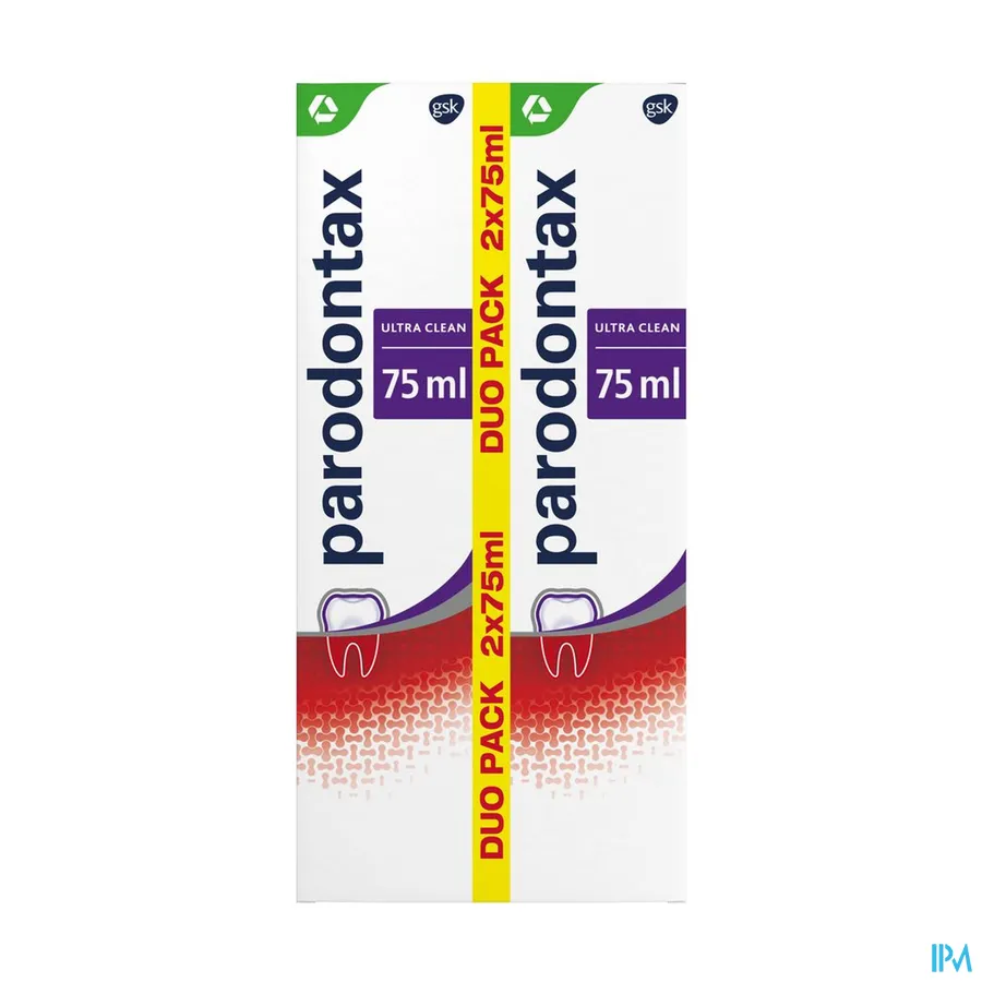 packshot van Parodontax Ultra Clean -Dagelijkse Fluoride Tandpasta voor Gezond Tandvlees en Sterke Tanden - Helpt tegen en Voorkomt Bloedend Tandvlees- Tube 75 ml