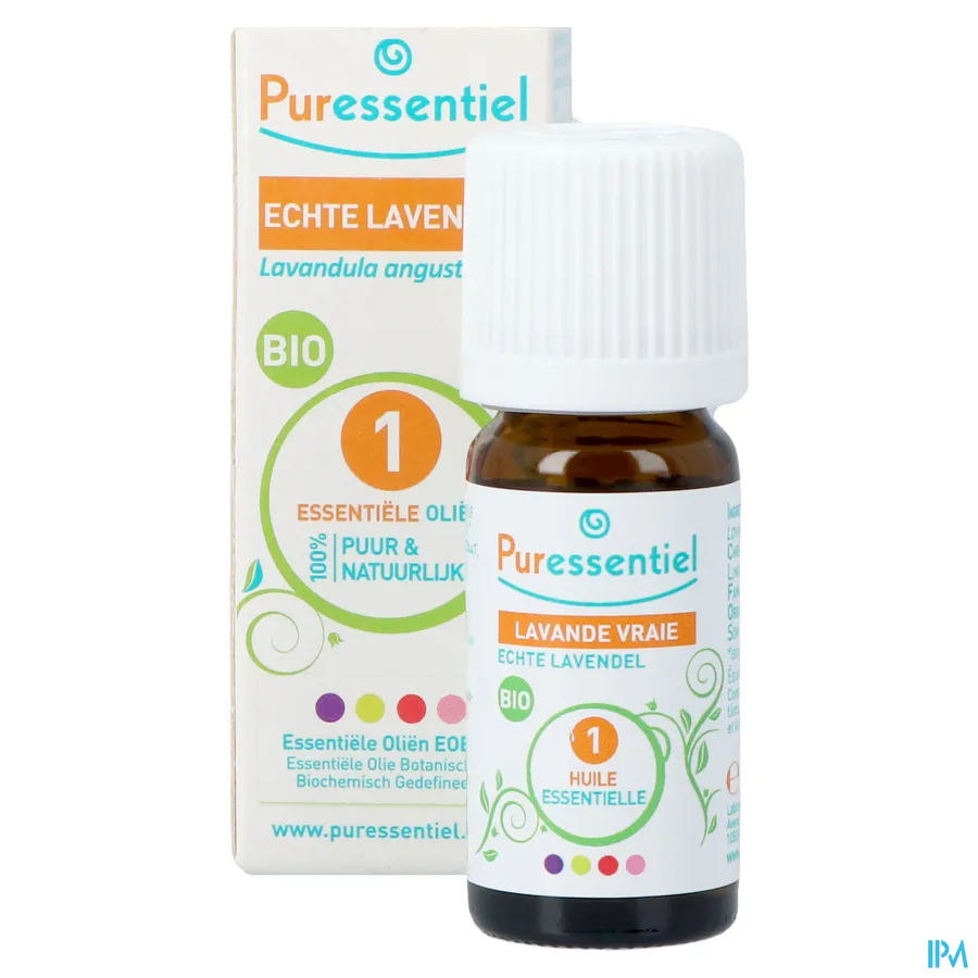packshot van Puressentiel Essentiële Olie Echte Lavendel Bio 10 ml