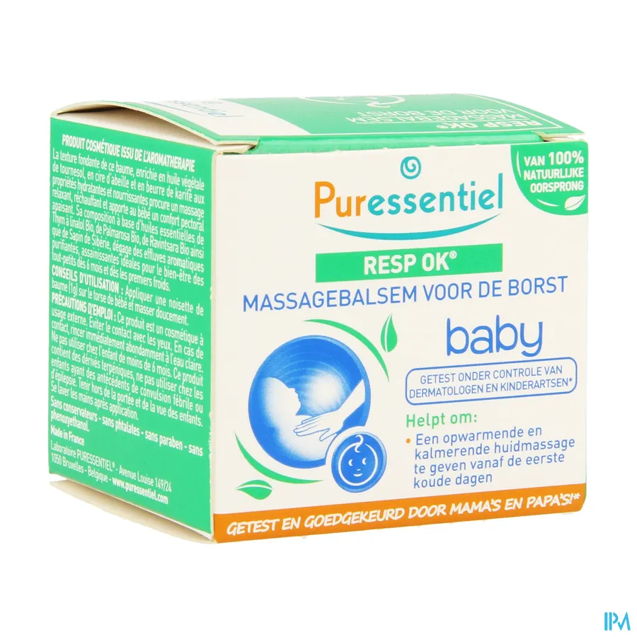 packshot van Puressentiel Ademhaling Massagebalsem Baby 30 ml