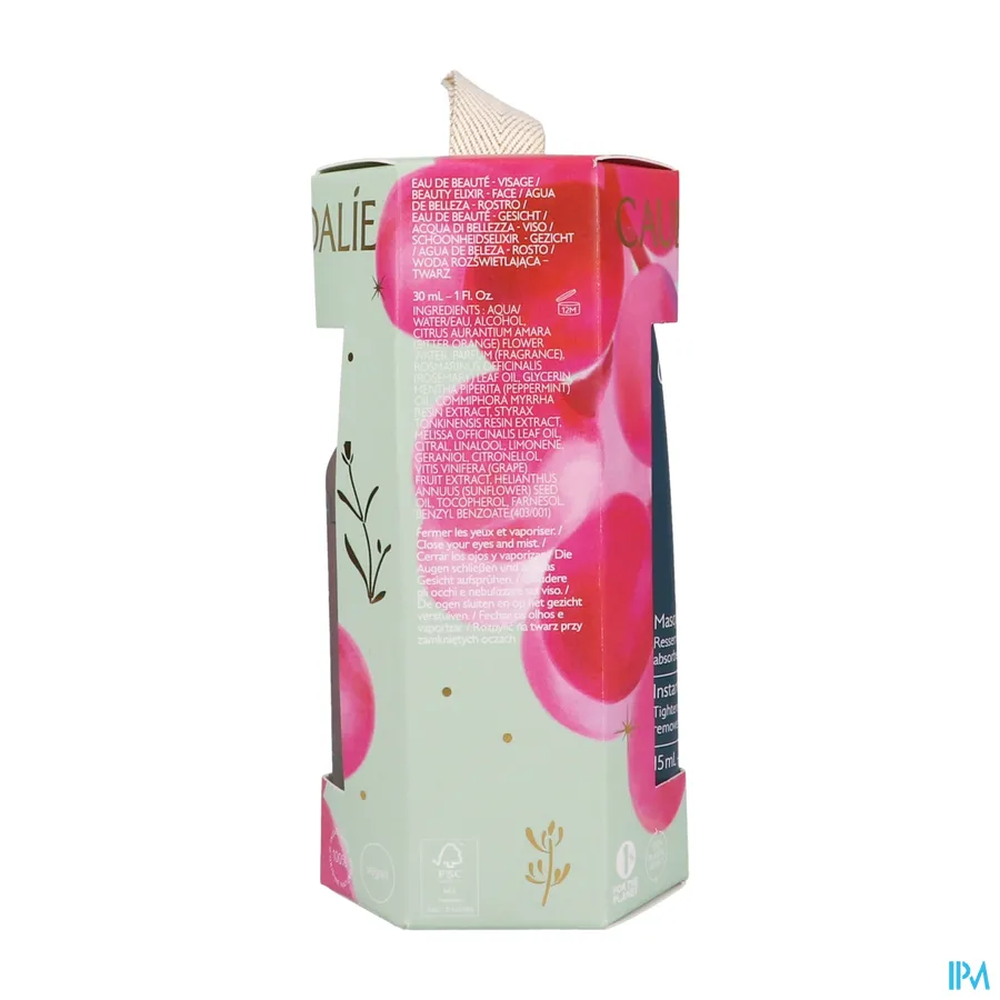 packshot van Caudalie Schoonheidselixir + Instant Detox Masker Geschenkset 1 set