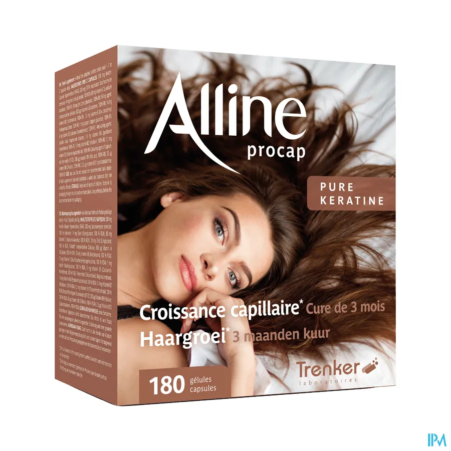 packshot van Alline Procap All in Nutrition voor Haargroei 180 Capsules