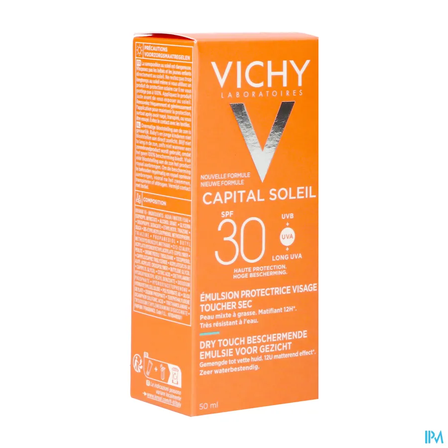packshot van Vichy Ideal Soleil Gelaat Dry Touch SPF30 50 ml