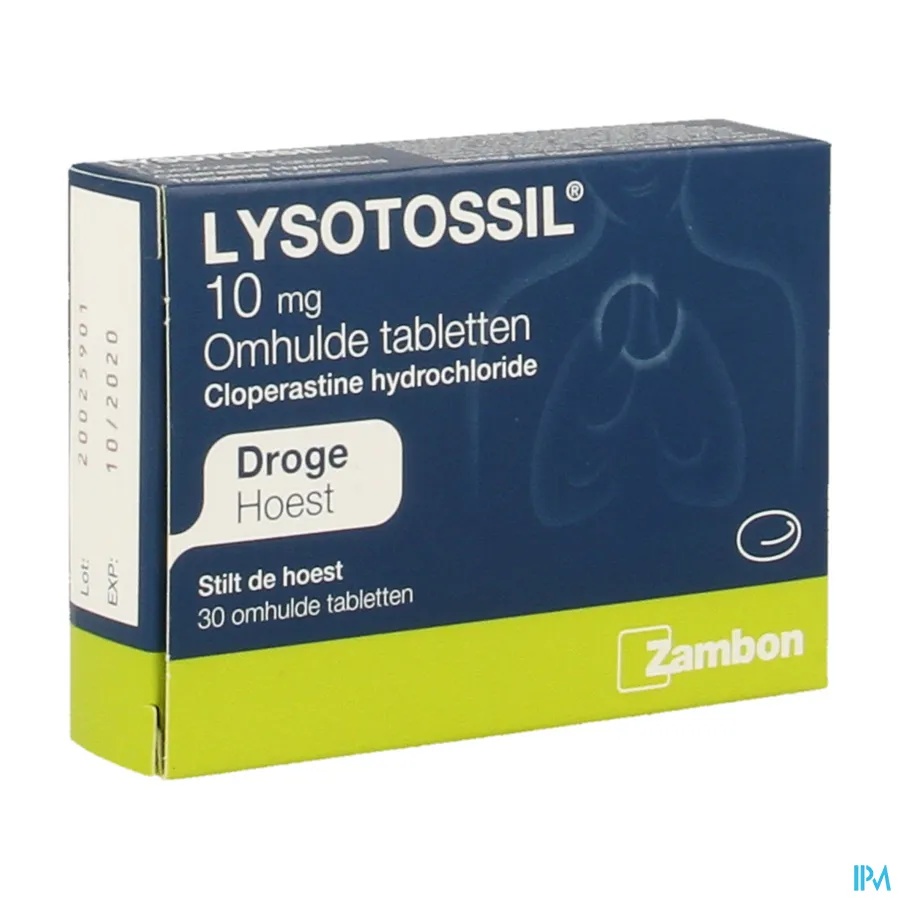 packshot van Lysotossil Hoeststillende Tabletten 30 Stuks