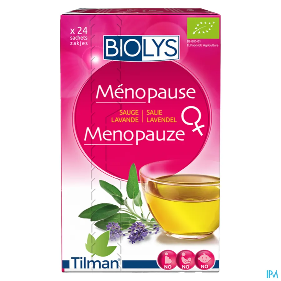 packshot van Tilman Biolys Menopauze Salie-Lavendel 24 zakjes