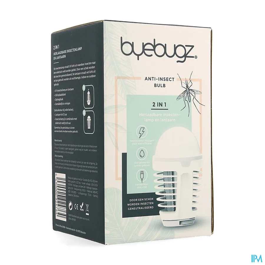 packshot van Byebugz Anti-insecten Draadloze Lamp Zapper 1 stuk
