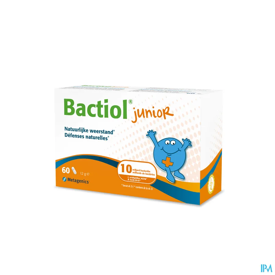 packshot van Bactiol Junior 60 capsules