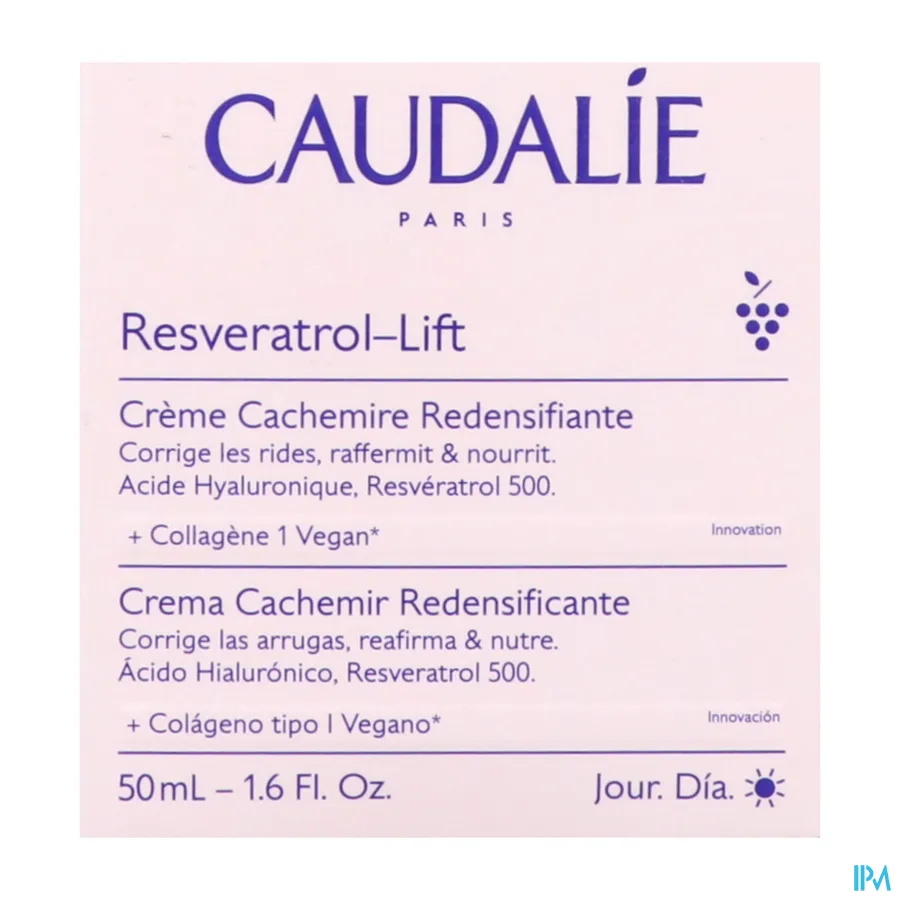 packshot van Caudalie Resveratrol Lift Kasjmiercreme 50ml