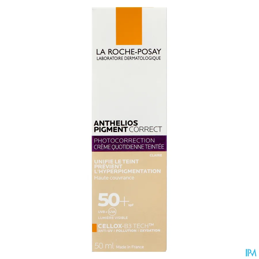 packshot van La Roche-Posay Anthelios Pigment Correct SPF 50+ Getint Light 50 ml