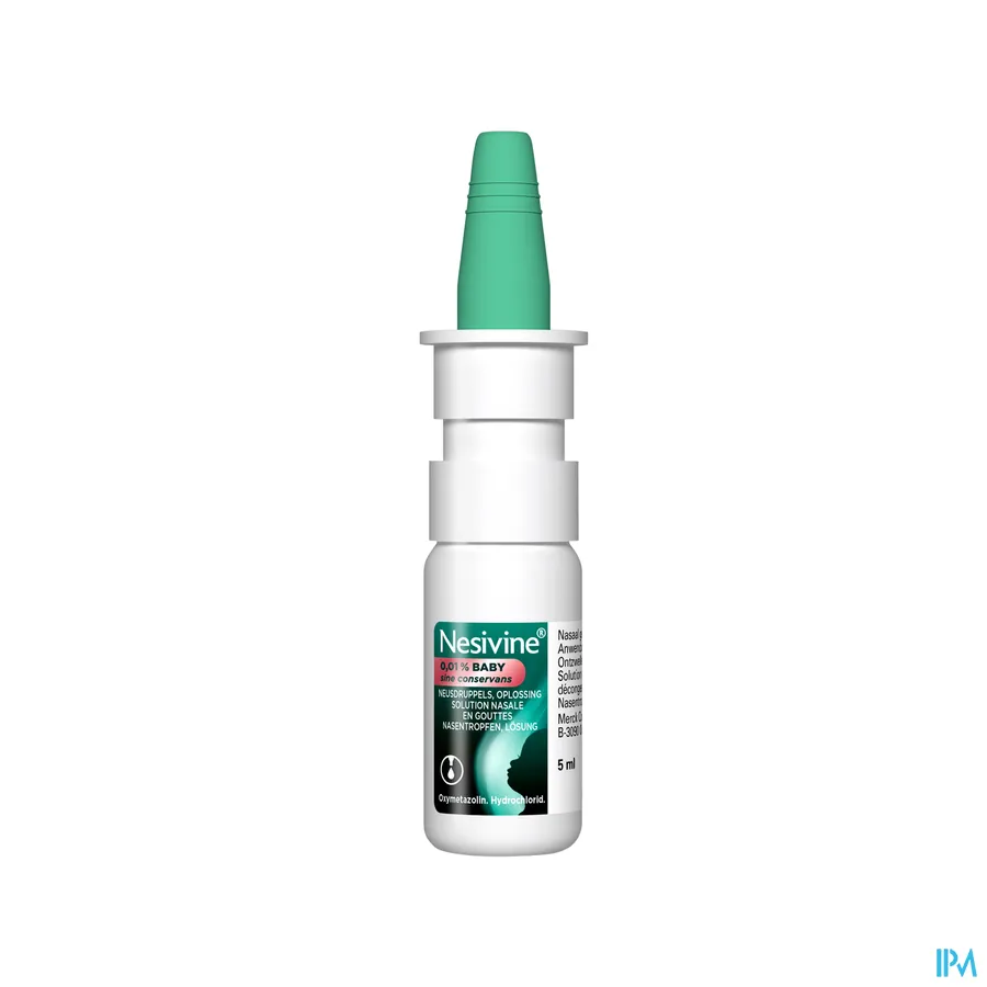 productshot van Nesivine Baby 0,01% Sine Conservans Druppels 5 ml