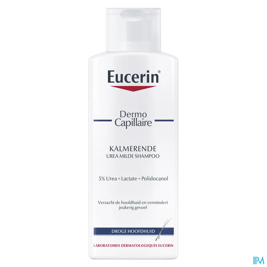 packshot van Eucerin DermoCapillaire Kalmerende Urea Shampoo 250 ml