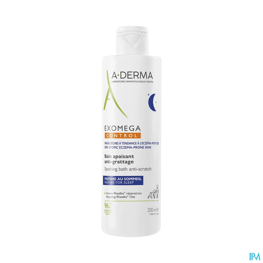 productshot van Aderma Exomega Control Kalmerend Bad Fl 200ml