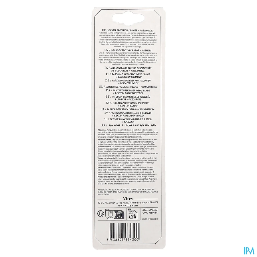 packshot van Vitry Scheermes Precisie 1 stuk