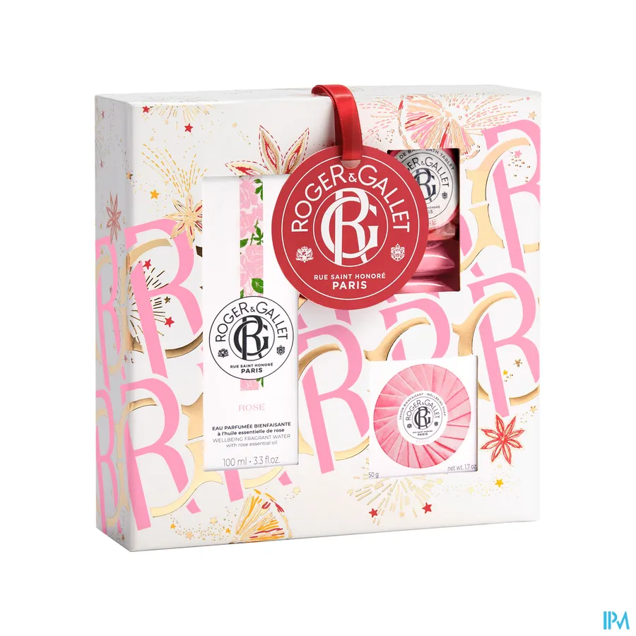 packshot van Roger & gallet Set Noel Rose 100 ml 3 Producten