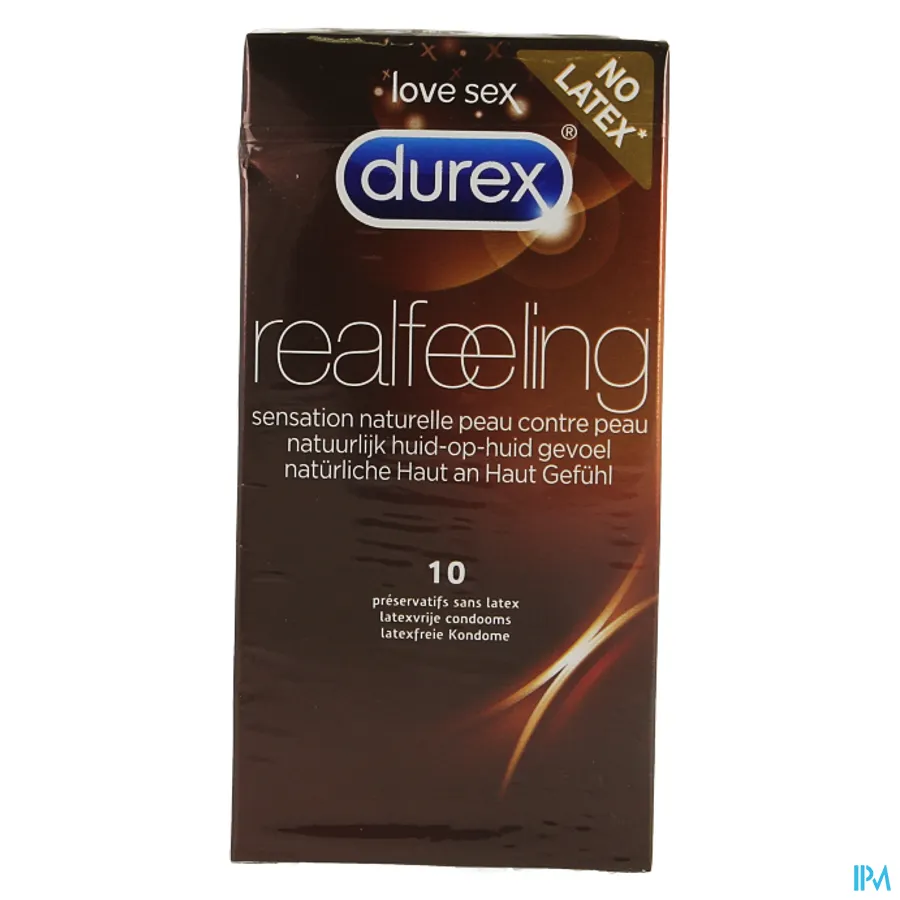 packshot van Durex Real Feeling zonder Latex 10 Condooms