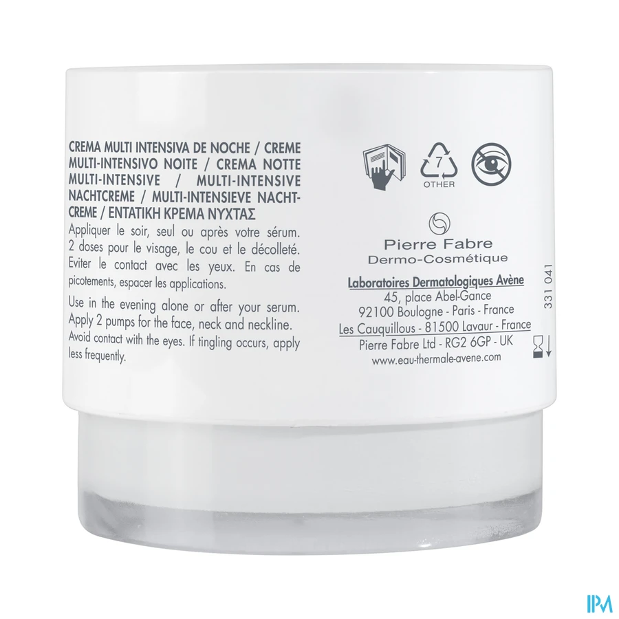 productshot van Avène Hyaluron Activ B3 Multi-intensive Nachtcrème 40 ml