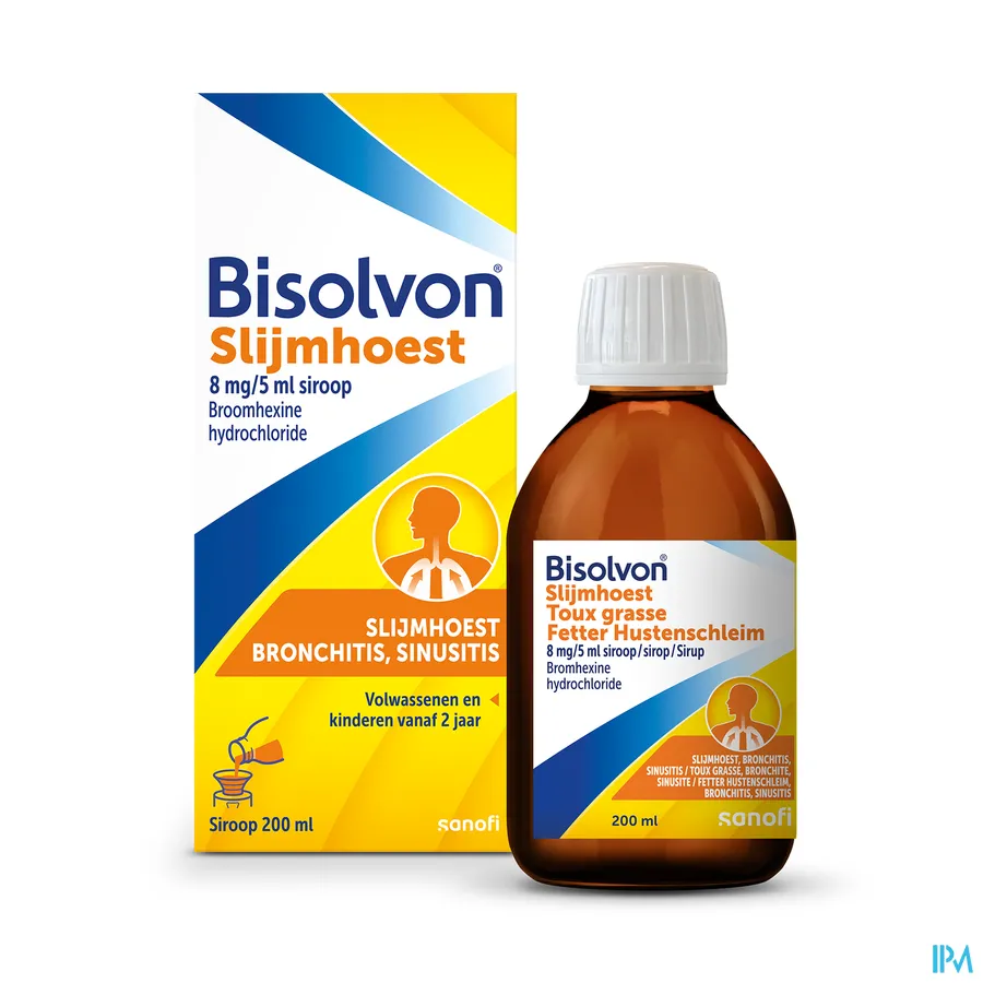 productshot van Bisolvon 200ml siroop