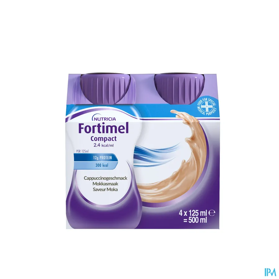 packshot van Fortimel Compact 2.4kcal Moccha 4x125 ml