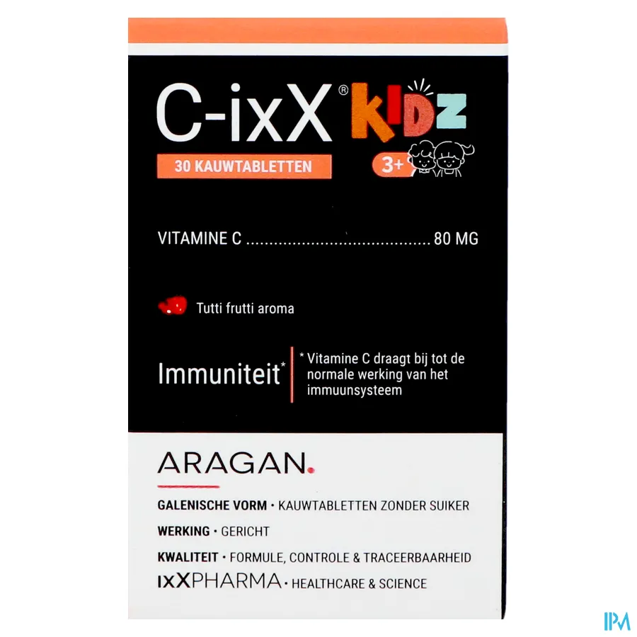 packshot van C-ixX Kidz met Vitamine C 30 Kauwtabletten