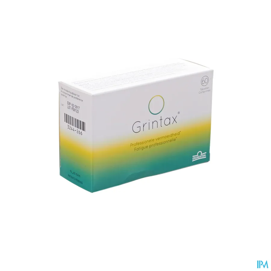 packshot van Grintax bij Professionele Vermoeidheid 60 Tabletten