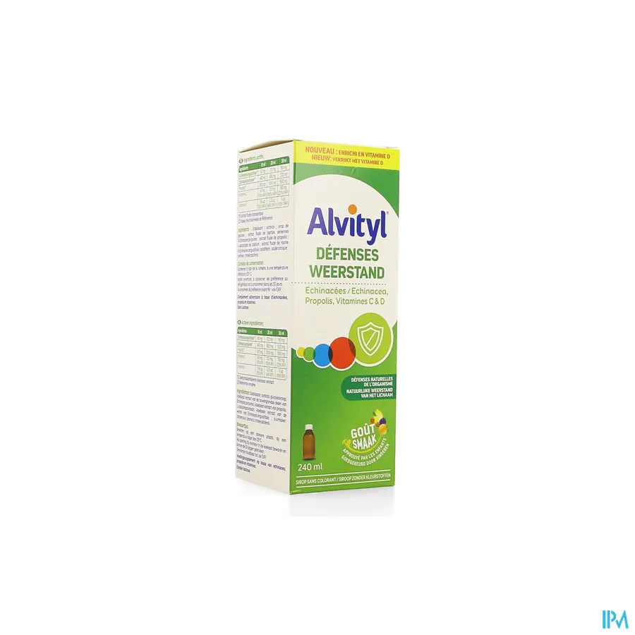 packshot van Alvityl Weerstand Siroop 240 ml