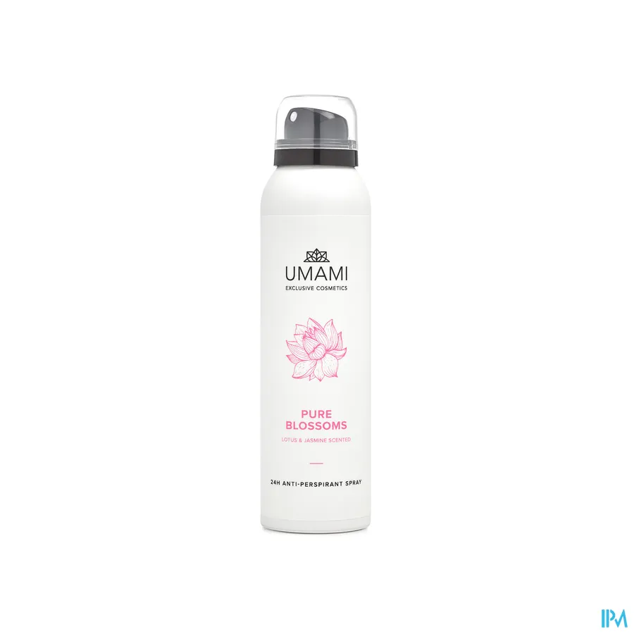 packshot van Umami Pure Blossoms Lotus & Jasmijn Anti-perspirant Spray 24h 150 ml