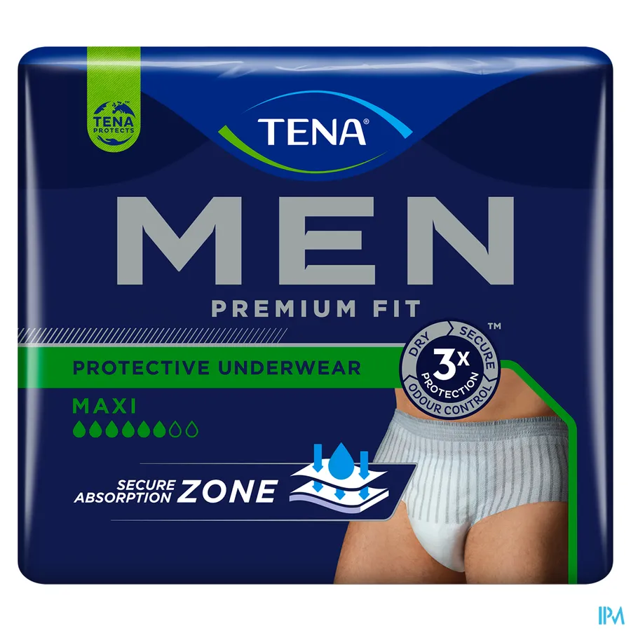 packshot van TENA Men Premium Fit Protective Underwear Maxi S/M - 12 stuks