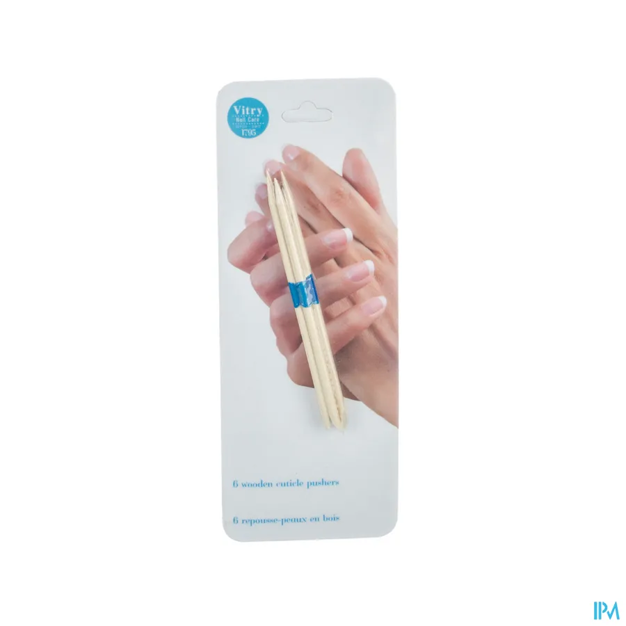 packshot van Vitry Nagelriemvelletjesduwer in Hout 6 Stuks