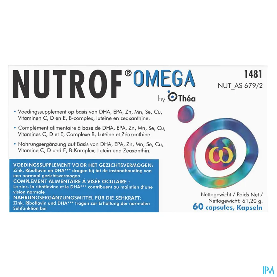 packshot van Nutrof Omega 60 Capsules