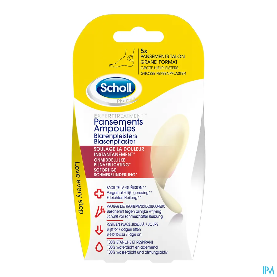packshot van Scholl Blarenpleister Grote Hielpleisters 5 stuks