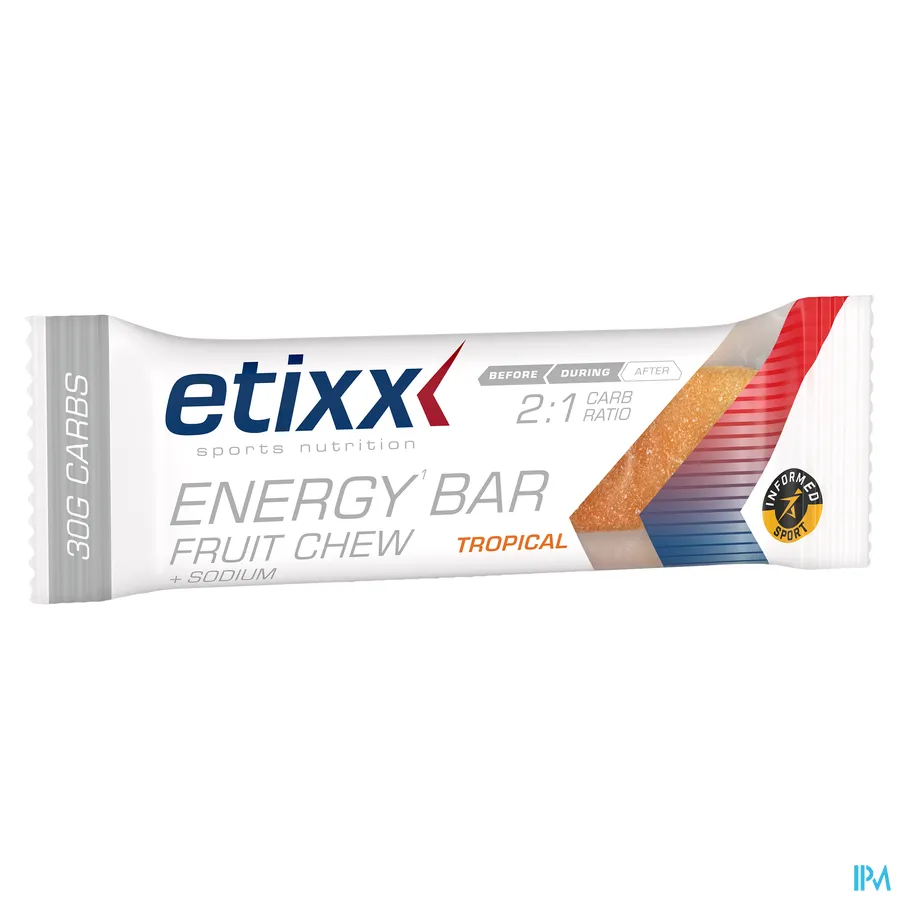 packshot van Etixx Energy Bar Fruit Tropical 38g