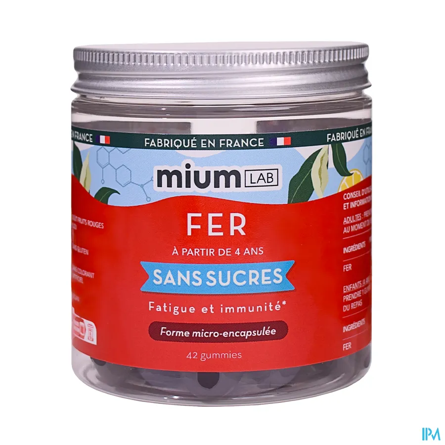 packshot van Miumlab Ijzer Gummies Zonder suiker 42