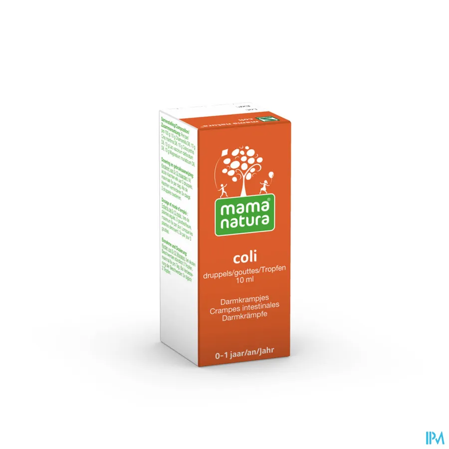 packshot van Mama Natura Coli voor Kinderen van 0-1 Jaar Druppels 10 ml