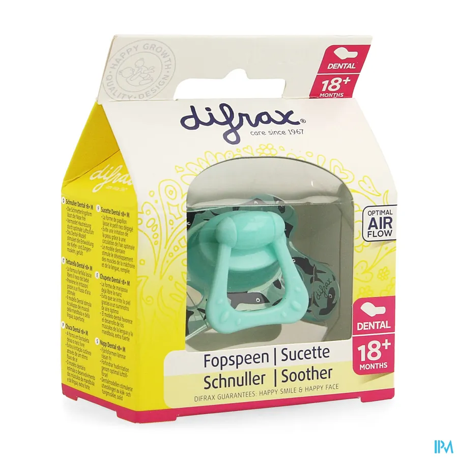 packshot van Difrax Fopspeen Sil Dental Xtr Sterk 18m+ 342