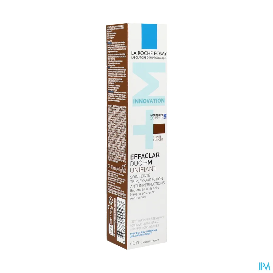 packshot van La Roche-Posay Effaclar Duo +M Unifiant 40 ml Deep Shade