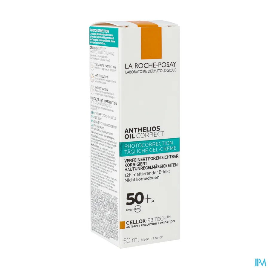 packshot van La Roche-Posay Anthelios Oil Correct SPF 50+ Tube 50 ml