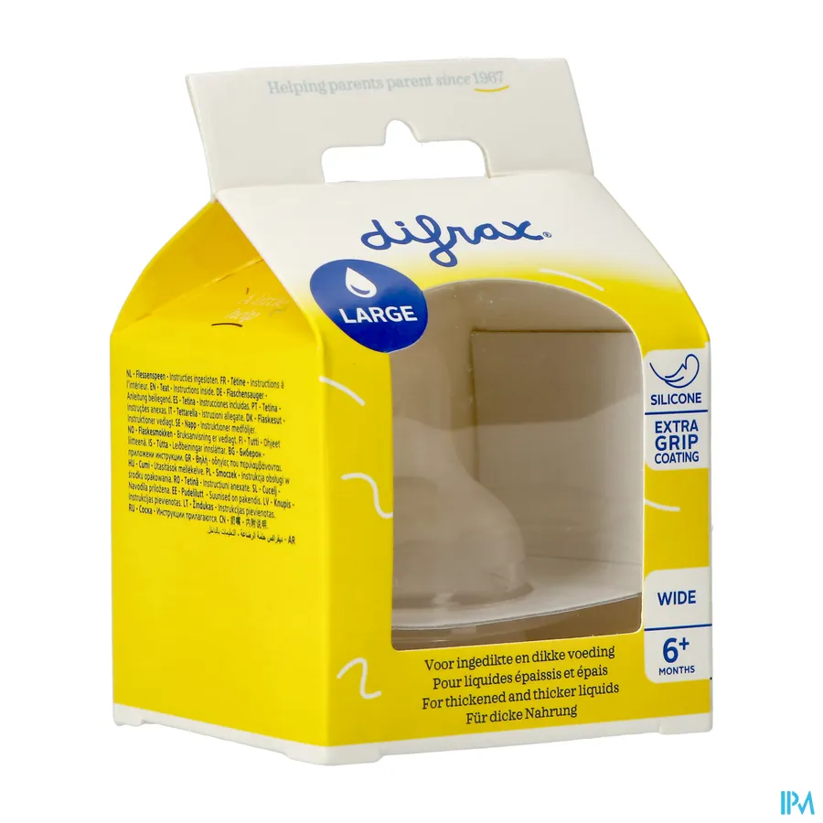 packshot van Difrax Flessenspeen Natural Wide Large 678