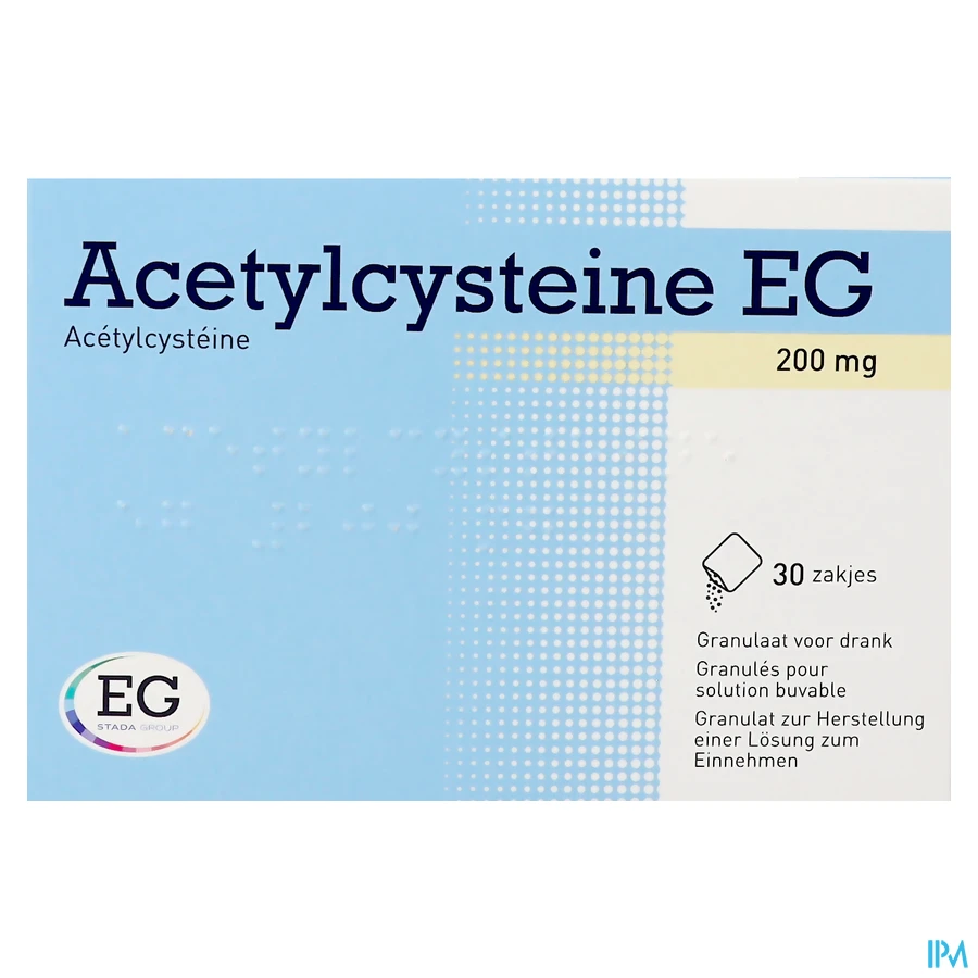 packshot van Acetylcysteïne EG 200 mg 30 Zakjes