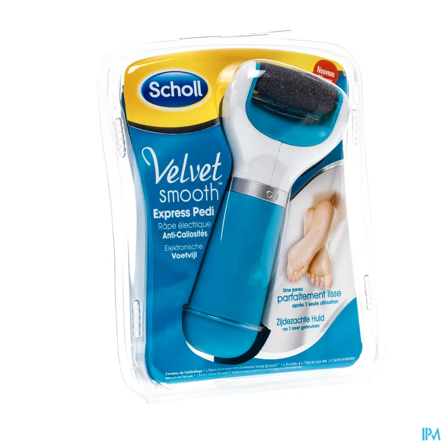 packshot van Scholl Velvet Smooth Express Pedi Elektronische Voetvijl met Regular Roller