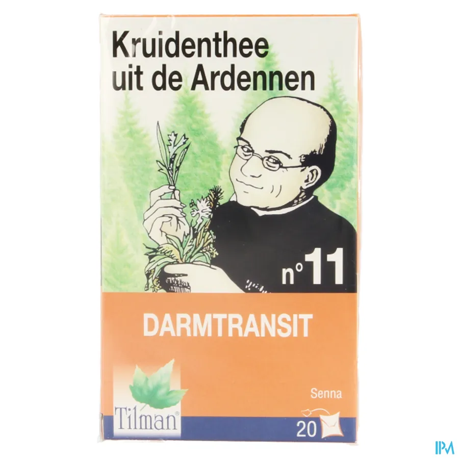 packshot van Tilman Kruidenthee uit de Ardennen n°11 Darmtransit met Senna 20 Zakjes