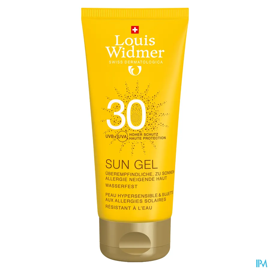 productshot van Widmer Sun Gel SPF30 Tube 100 ml - Zonder Parfum