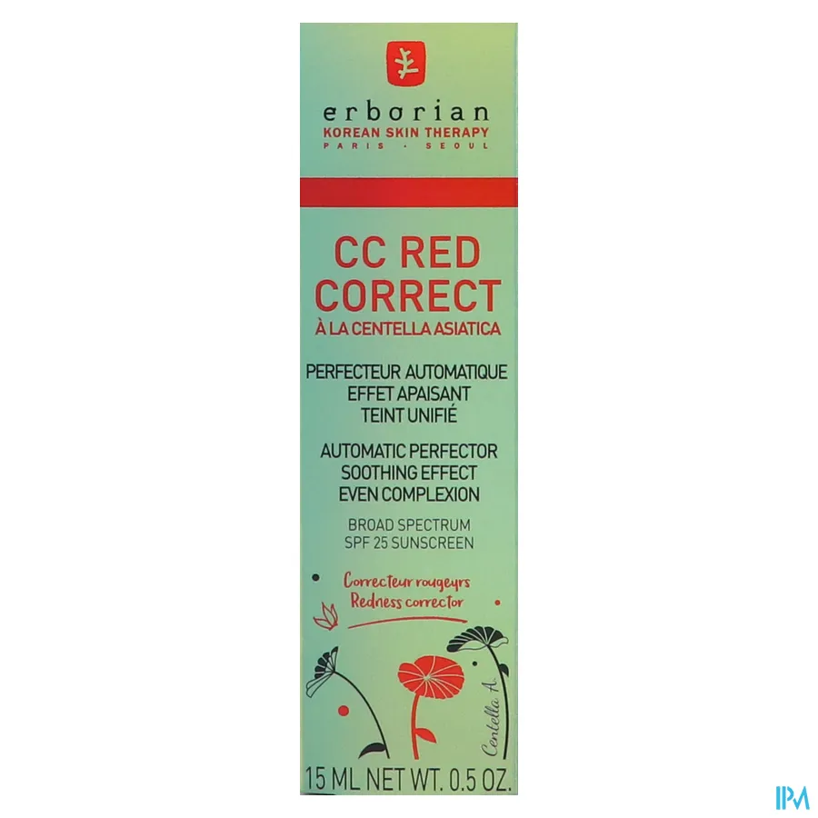 packshot van Erborian CC Red Correct SPF 25 15 ml