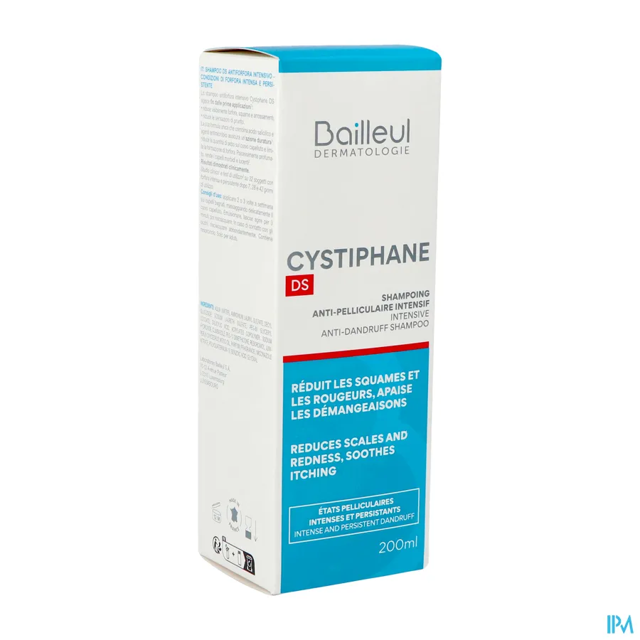 packshot van Cystiphane DS Intensieve Antiroosshampoo 200 ml