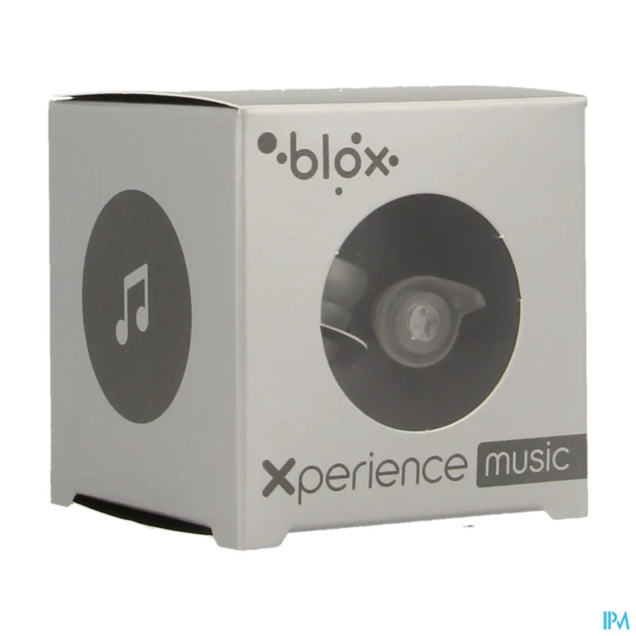 packshot van Blox Xperience Music Oordopjes met Akoestische Filter in Transparant 1 Paar