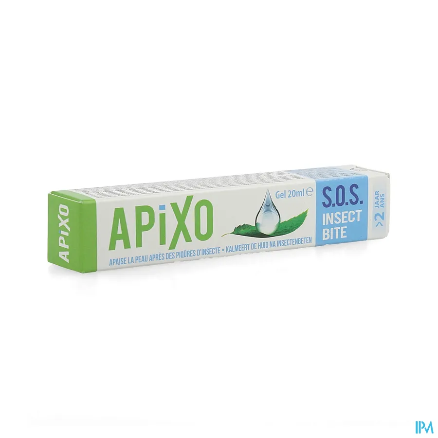 packshot van Apixo S.O.S. Insect Bite - Kalmeert de Huid na Insectenbeten - Gel 20 ml